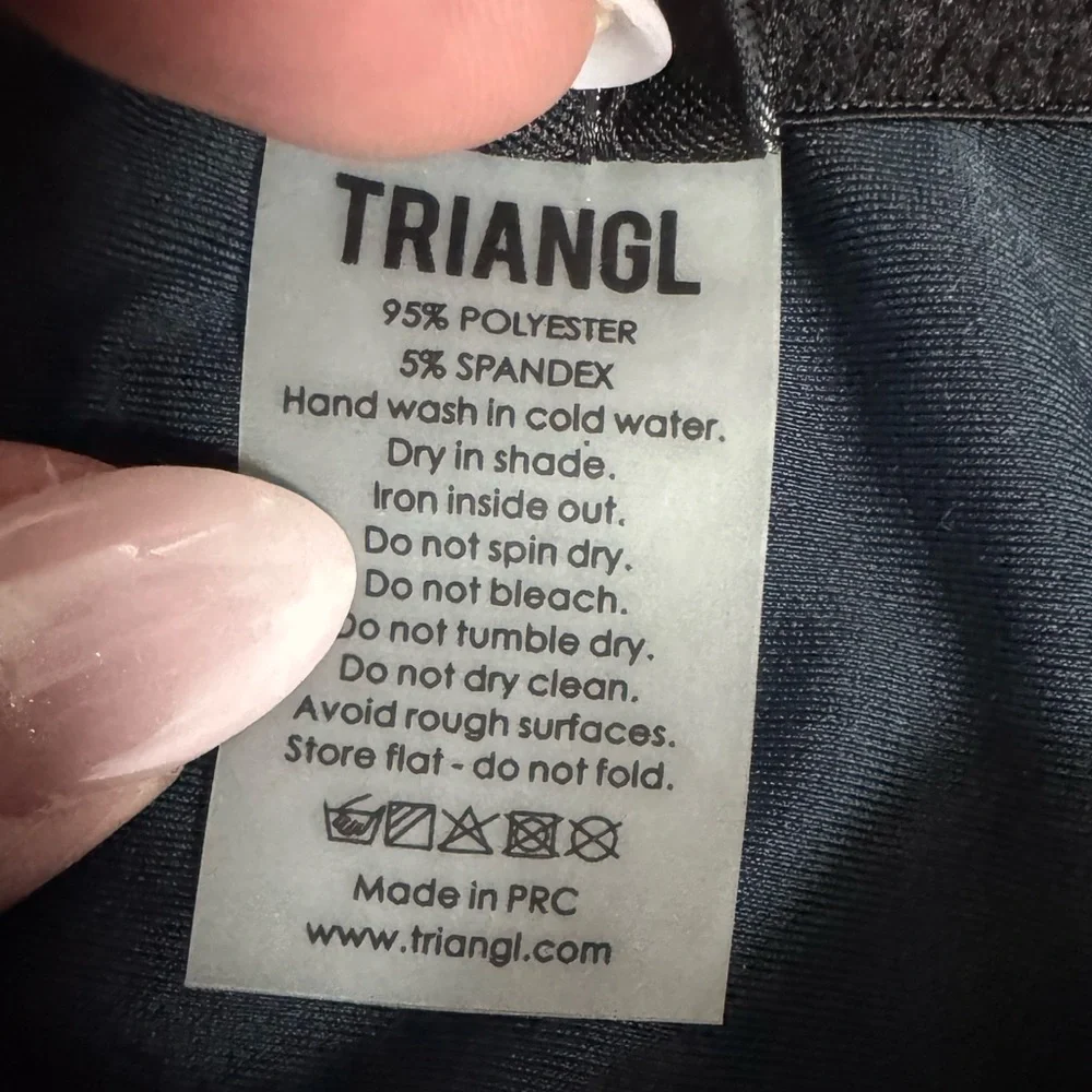 triangl swimwear Shimmery Navy Blue Bikini Set